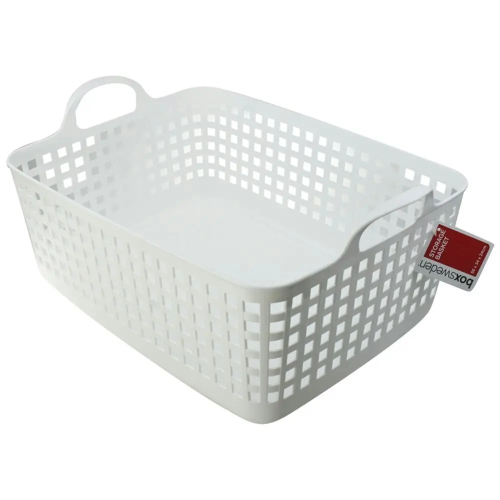 3x Boxsweden Basket w/ Handles X-Large 50cm Storage Container Organiser Assort.