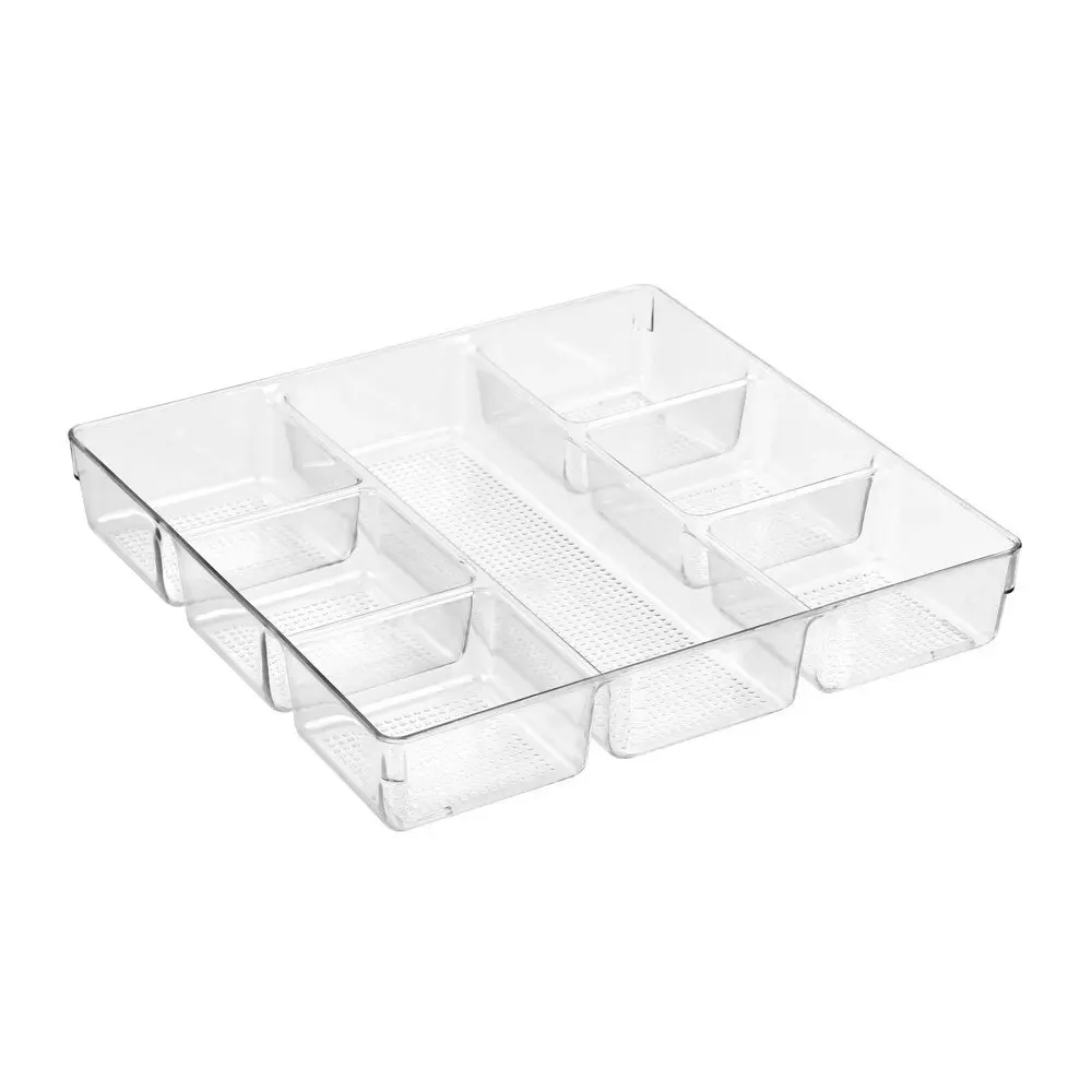 2PK Boxsweden Crystal Organiser Tray 7 Section 34cm Storage Holder Container