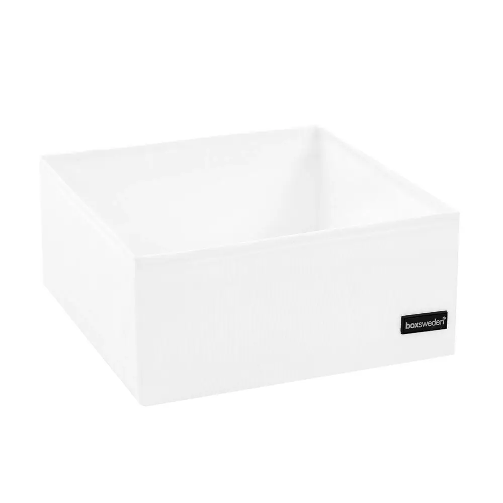 2x 2PK Boxsweden Kloset Storage Cube 28cm Square Organiser Tray Container White