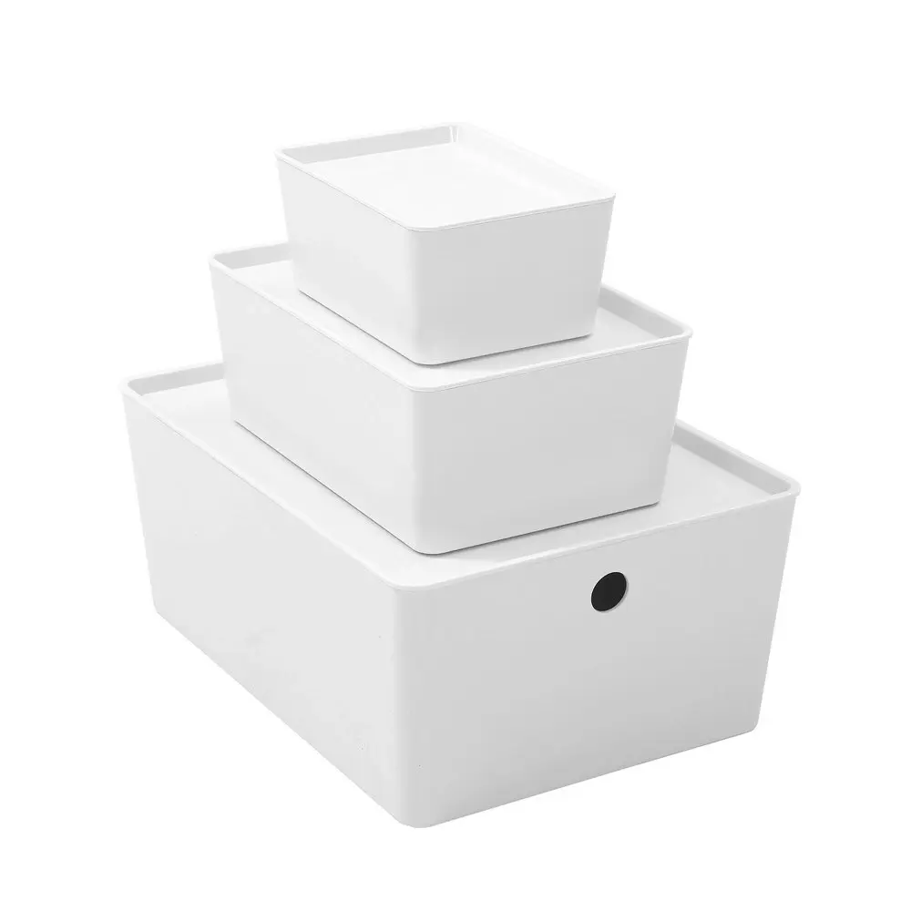 Boxsweden Crystal 35x26.5cm Container Rectangular Home Storage w/ Lid White