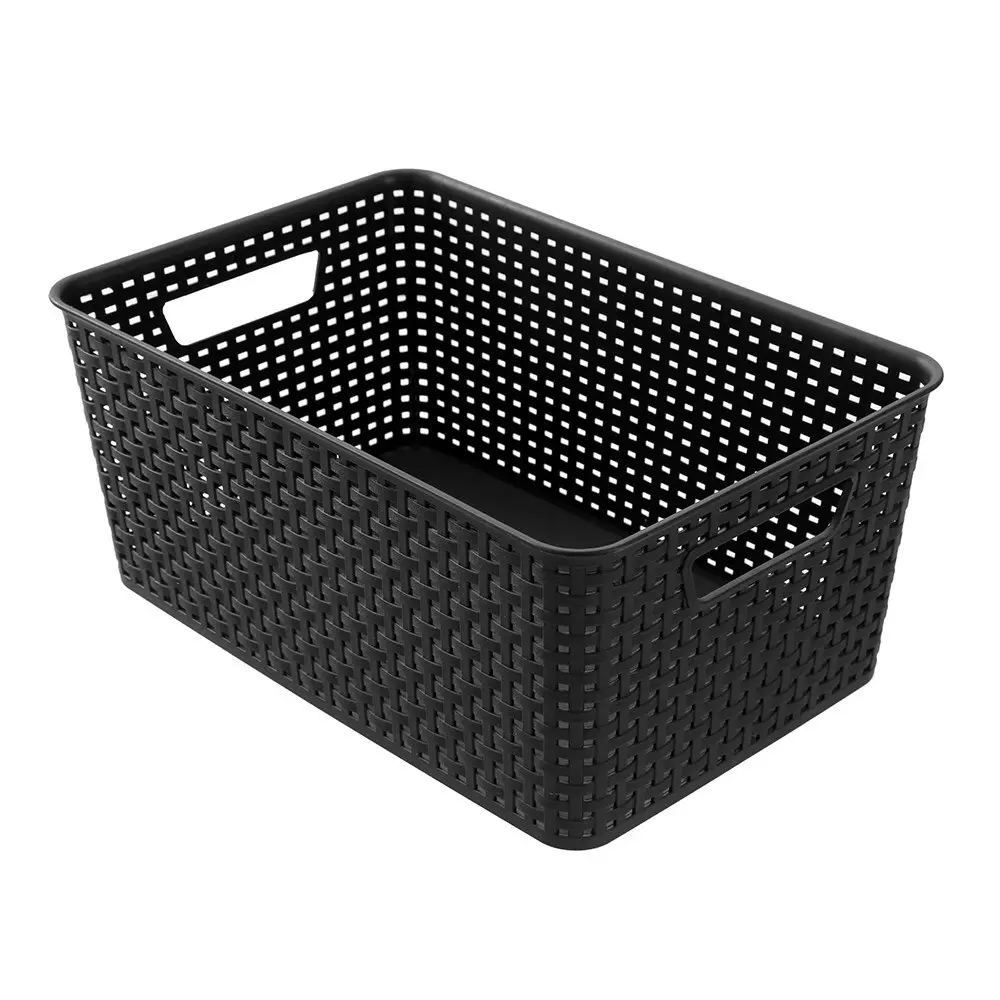 2x Boxsweden Woven Storage/Container Basket Organiser 39x26x16.5cm BPA Free Ast