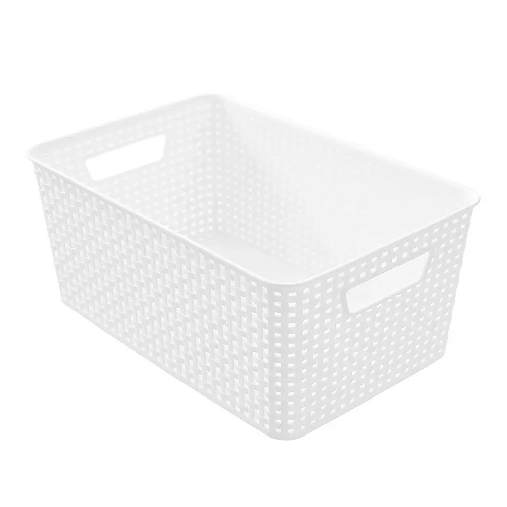 2x Boxsweden Woven Storage/Container Basket Organiser 39x26x16.5cm BPA Free Ast