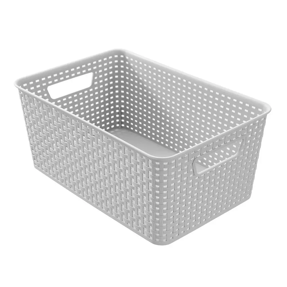 2x Boxsweden Woven Storage/Container Basket Organiser 39x26x16.5cm BPA Free Ast