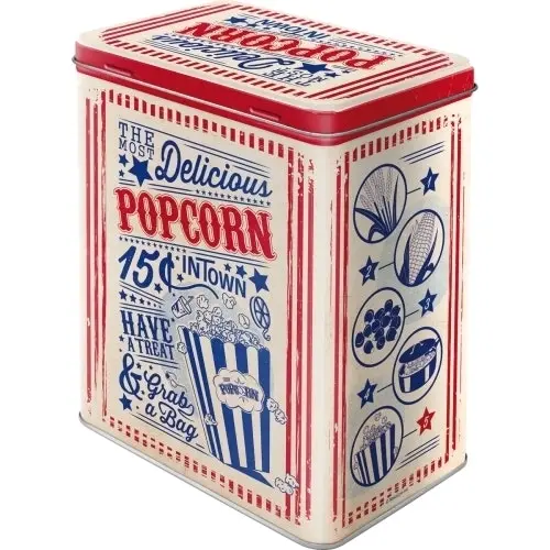 Nostalgic Art 20cm/3L Tin Box Metal Storage Popcorn Canister Organiser Large