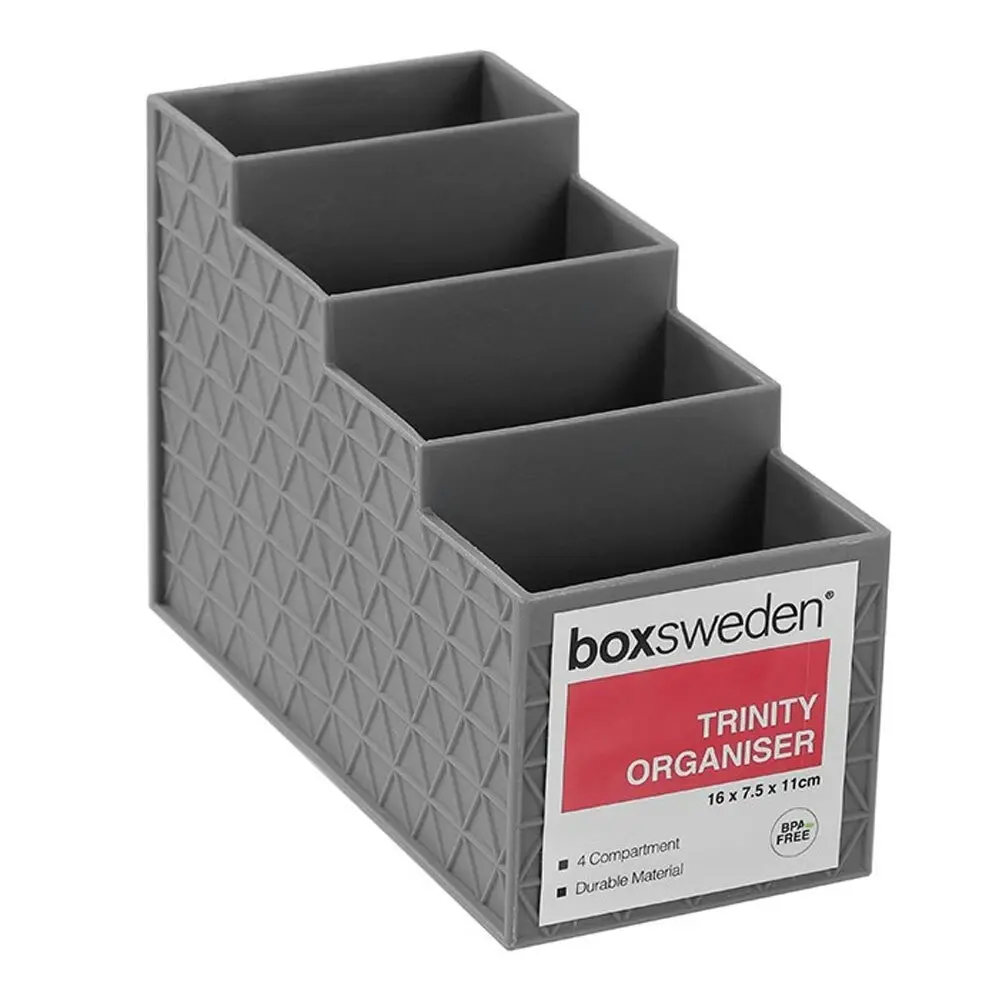 6x Boxsweden Trinity 16cm 4-Compartment Basket Organiser Storage/Container Asst