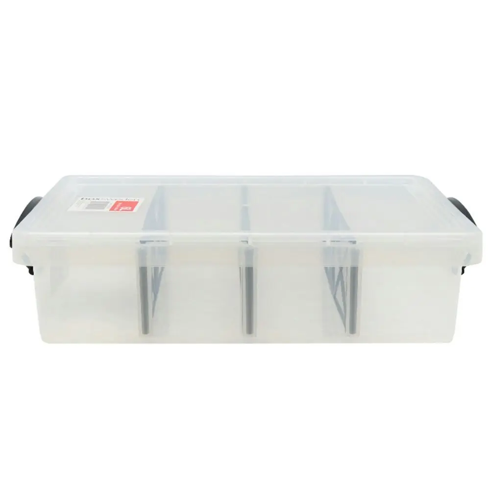 Boxsweden 6L Compartment Storer 4 Section Storage Organiser Container Box Clear