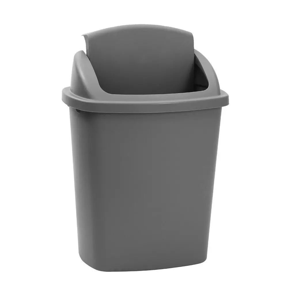 Boxsweden 40L Trash Bin 44x33.5cm w/ Swing Lid Garbage Can Rubbish Waste Basket