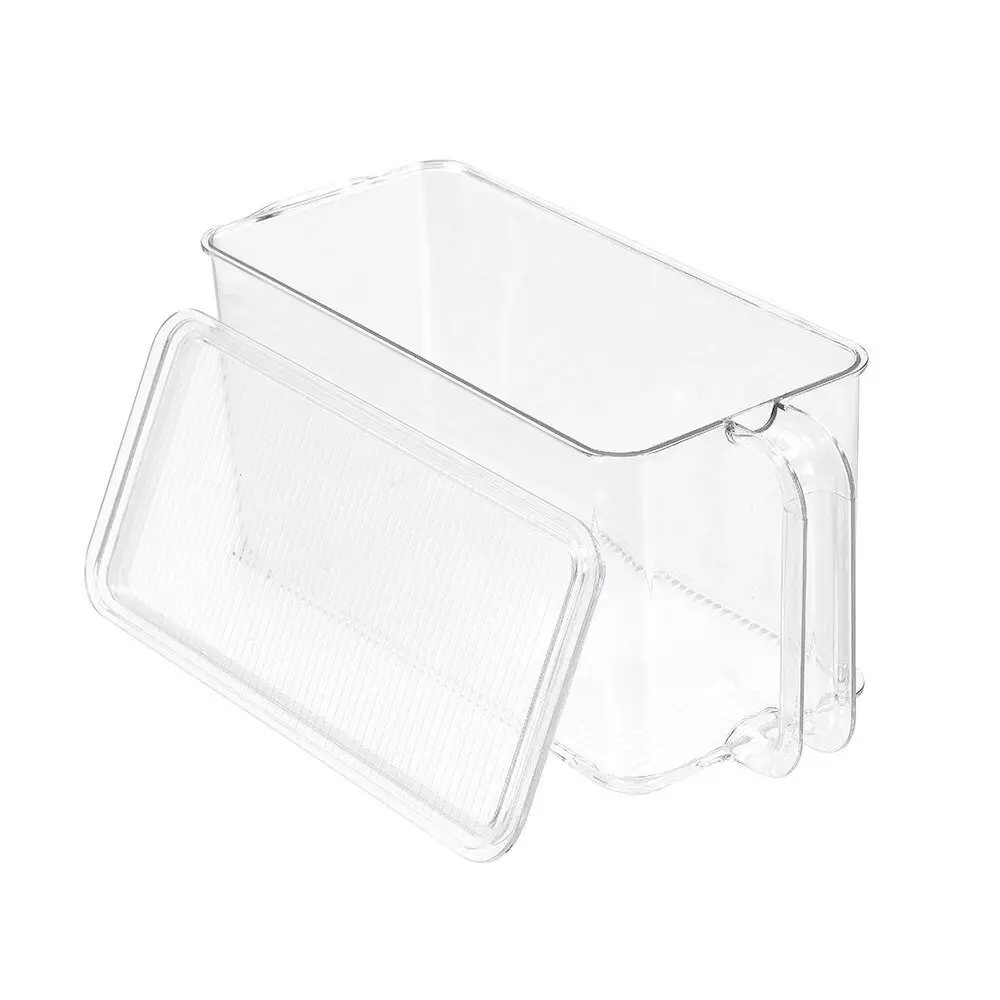 2x Boxsweden Crystal Easy Access Storer w/Lid 4.5L Stackable Storage Organiser