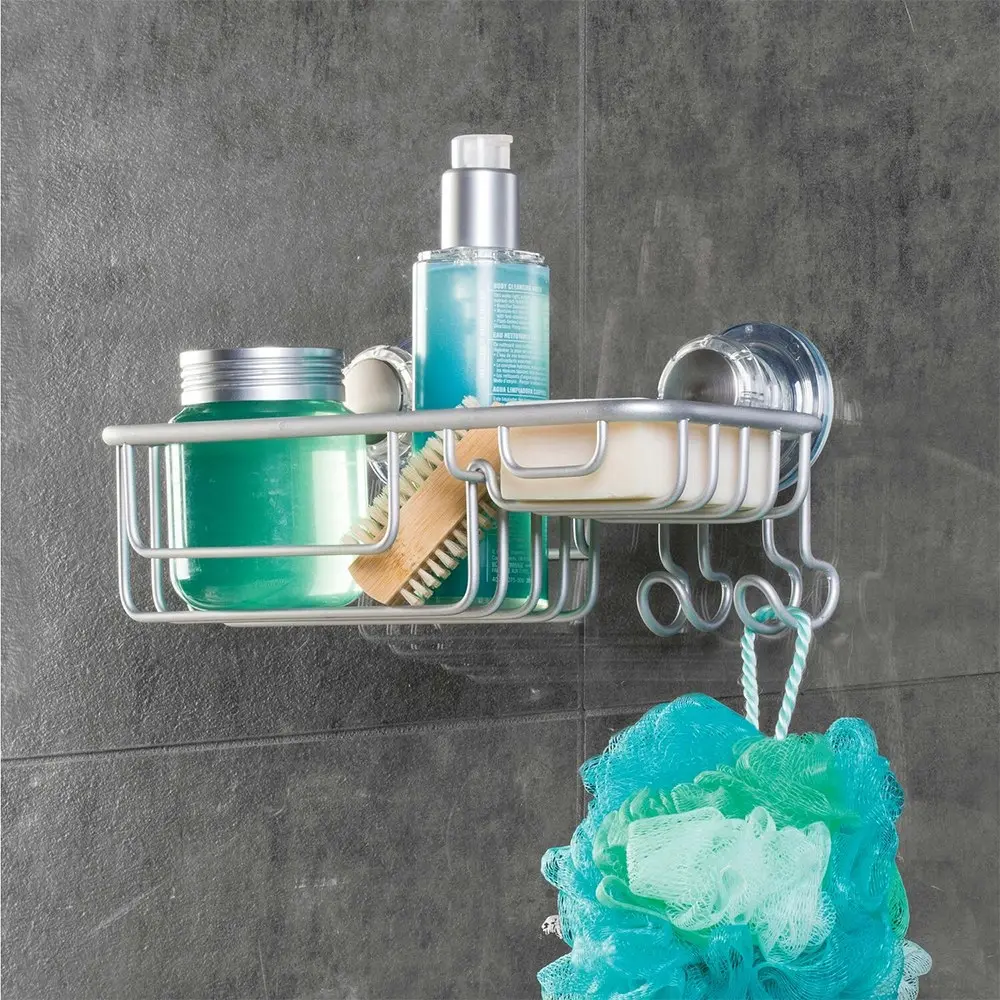 Idesign Metro Aluminium Combo Bathroom/Shower Suction Basket Storage Caddy 29cm