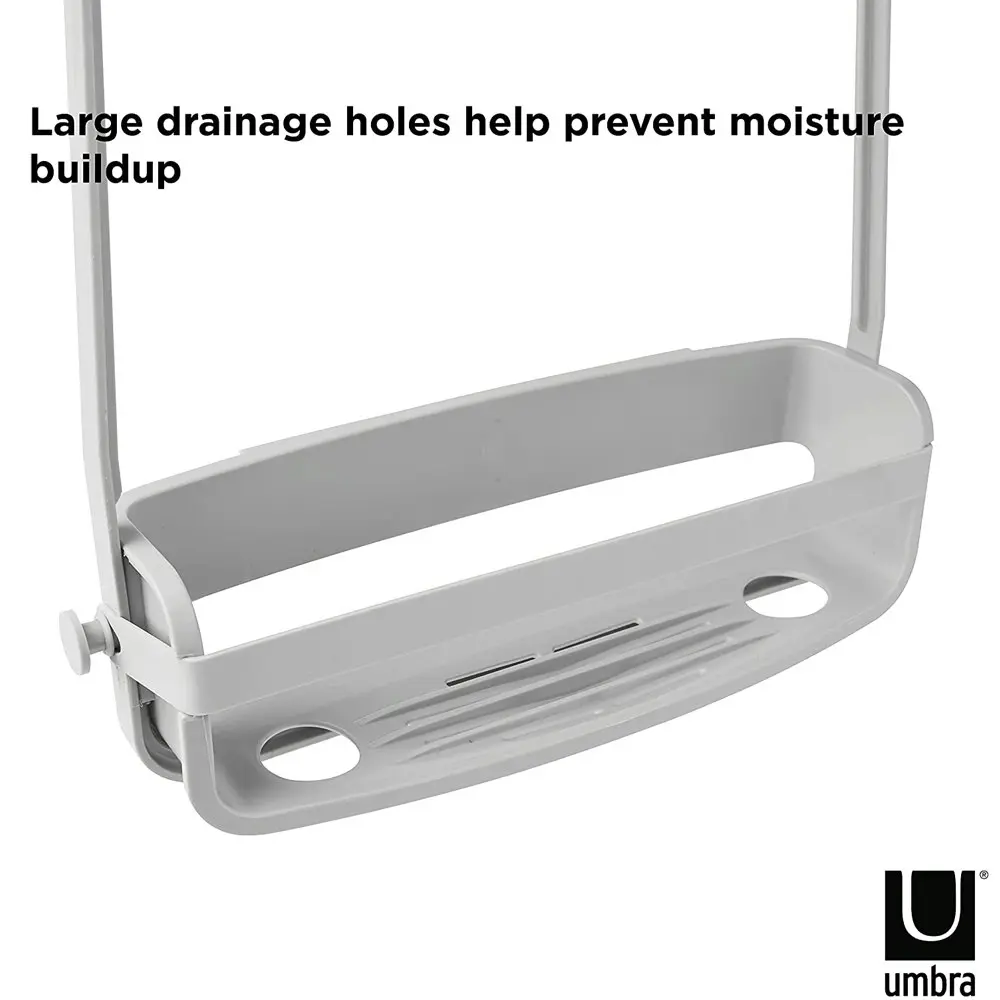 Umbra Flex Shower Head/Bathroom Hanging Storage Bottle Caddy Grey 31x9x65cm