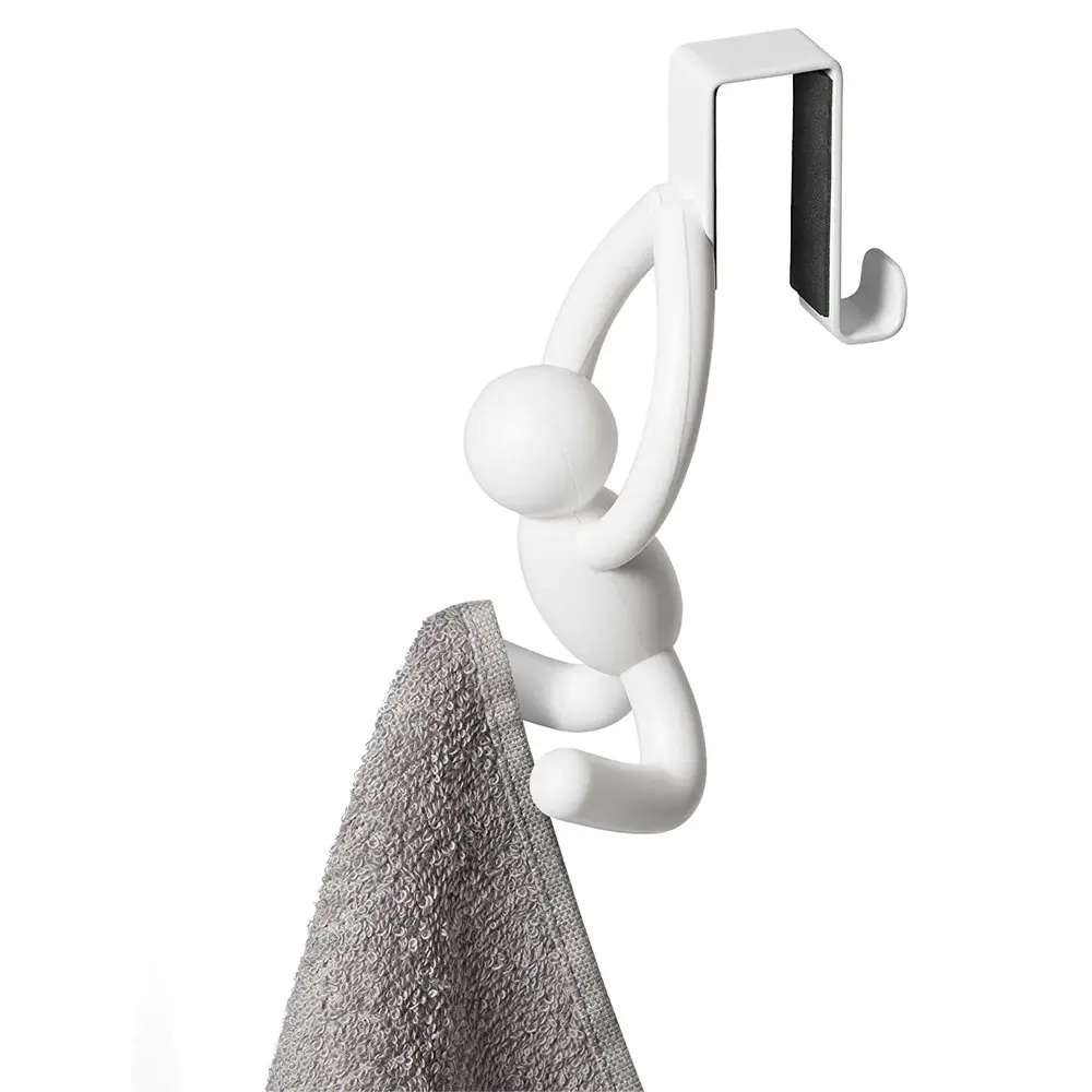 2pc Umbra Buddy Over The Door Decorative Hanging Utility Hooks White 6x7.4x13cm