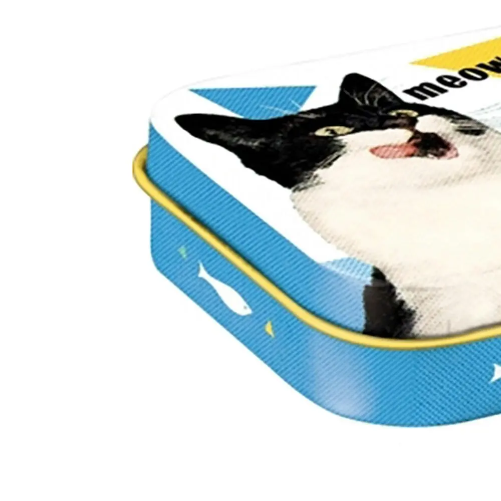 Nostalgic Art Pet/Dog/Cat Treats Storage Metal Tin Box Happy Cat 9.5x6x2cm