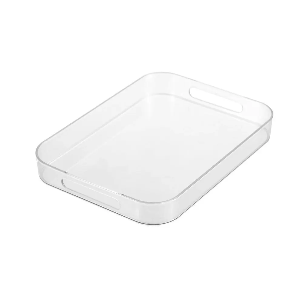 6x Boxsweden 28cm Crystal Serving Tray Storage Container Pantry Organiser Clear