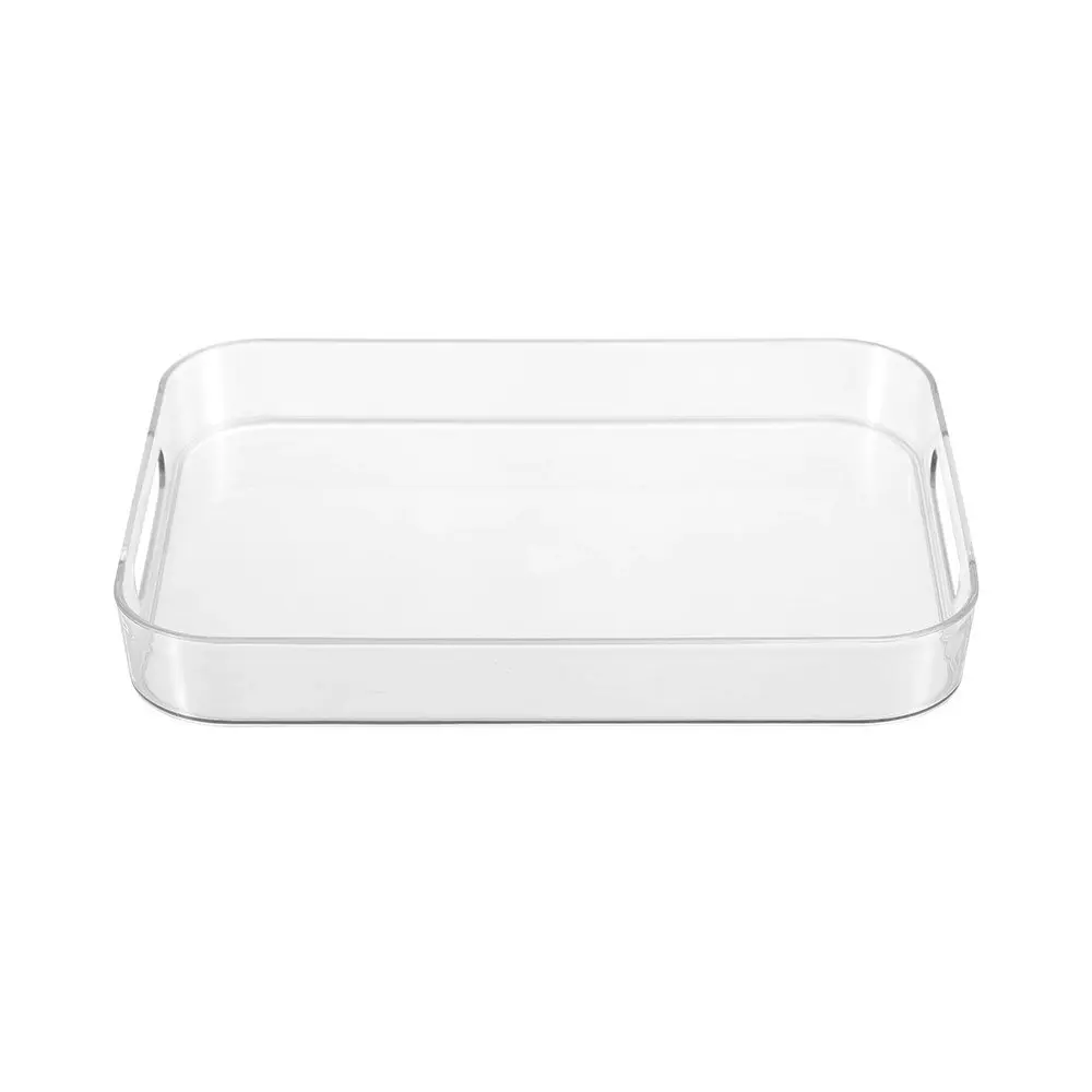 6x Boxsweden 28cm Crystal Serving Tray Storage Container Pantry Organiser Clear