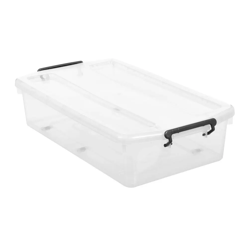 Boxsweden 40L/73cm Underbed Storage Container Box Rectangle Organiser Clear