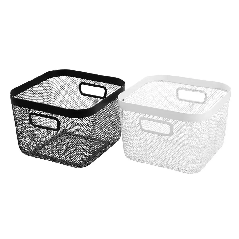 2x Boxsweden Large 28cm Mesh Storage Basket w/Handle Home/Kitchen Organiser Asst