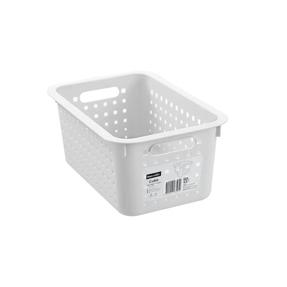 4x Boxsweden Cubo 33x22cm Storage Basket Home Organiser Small Rectangle Assorted