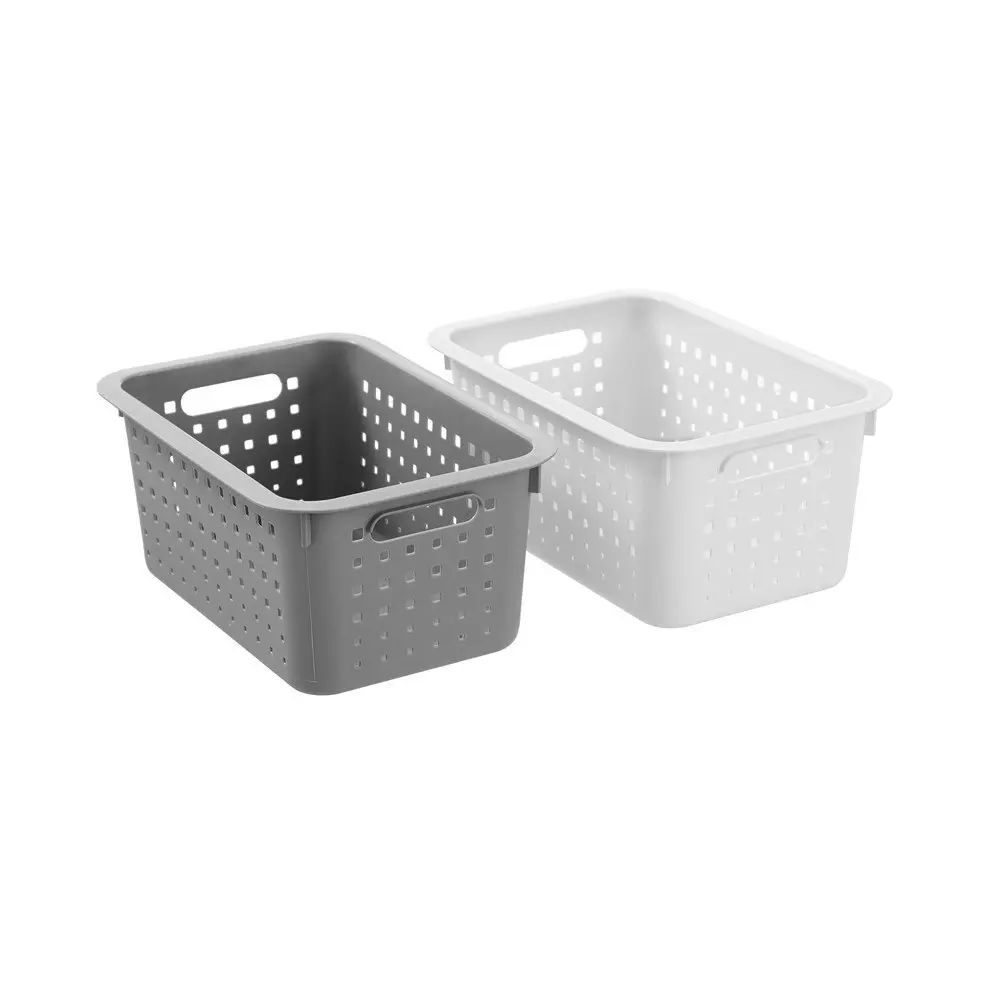 4x Boxsweden Cubo 33x22cm Storage Basket Home Organiser Small Rectangle Assorted