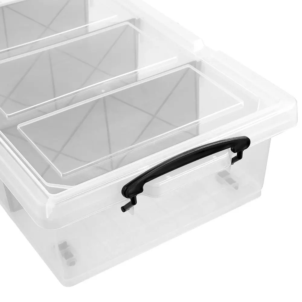 Boxsweden 76x38cm/35L 4 Section Compartment Storer Home/Office Tub Organiser