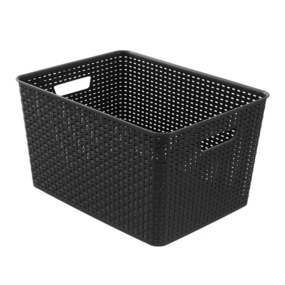 2x Boxsweden Woven Storage/Container Basket Organiser 44.5x34x25cm BPA Free Ast