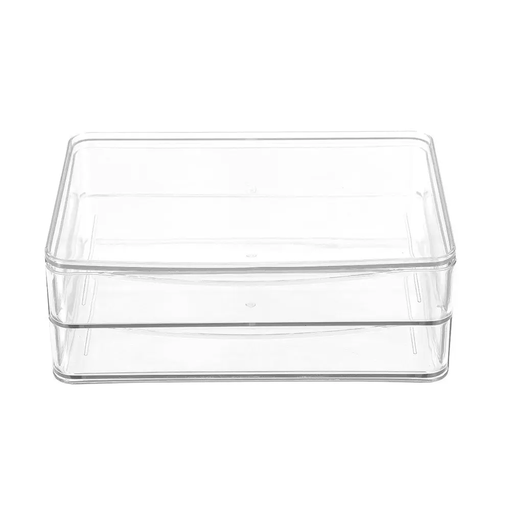 2x Boxsweden Crystal 2-Drawer 25x9.5cm Storage Unit Home Organiser Container