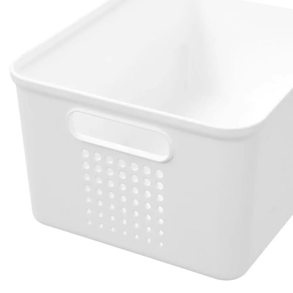 6x Boxsweden Levi 26x18cm/4.5L Storage Basket Home/Room Organiser w/ Handles WHT