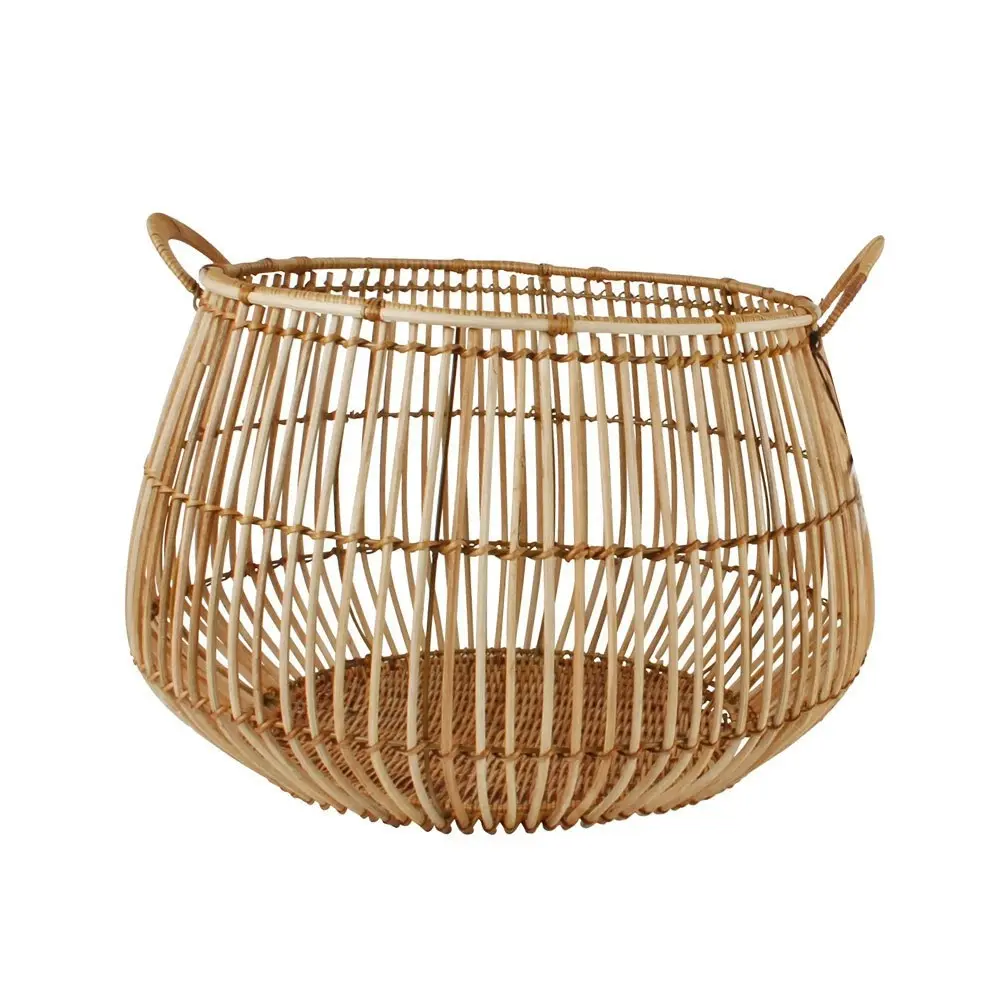 2pcMaine & Crawford Aesha 47/57cm Rattan Bulb Basket Storage Organiser Natural