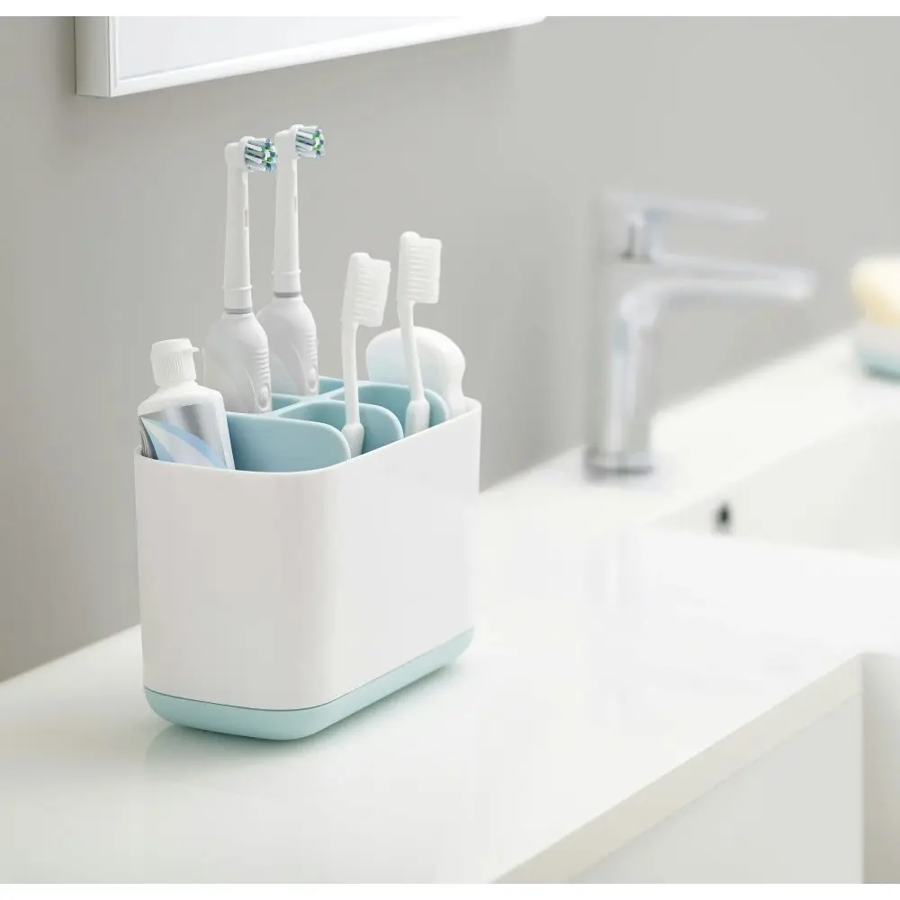 Joseph Joseph EasyStore Large Toothbrush Caddy Bathroom Storage Organiser Blue