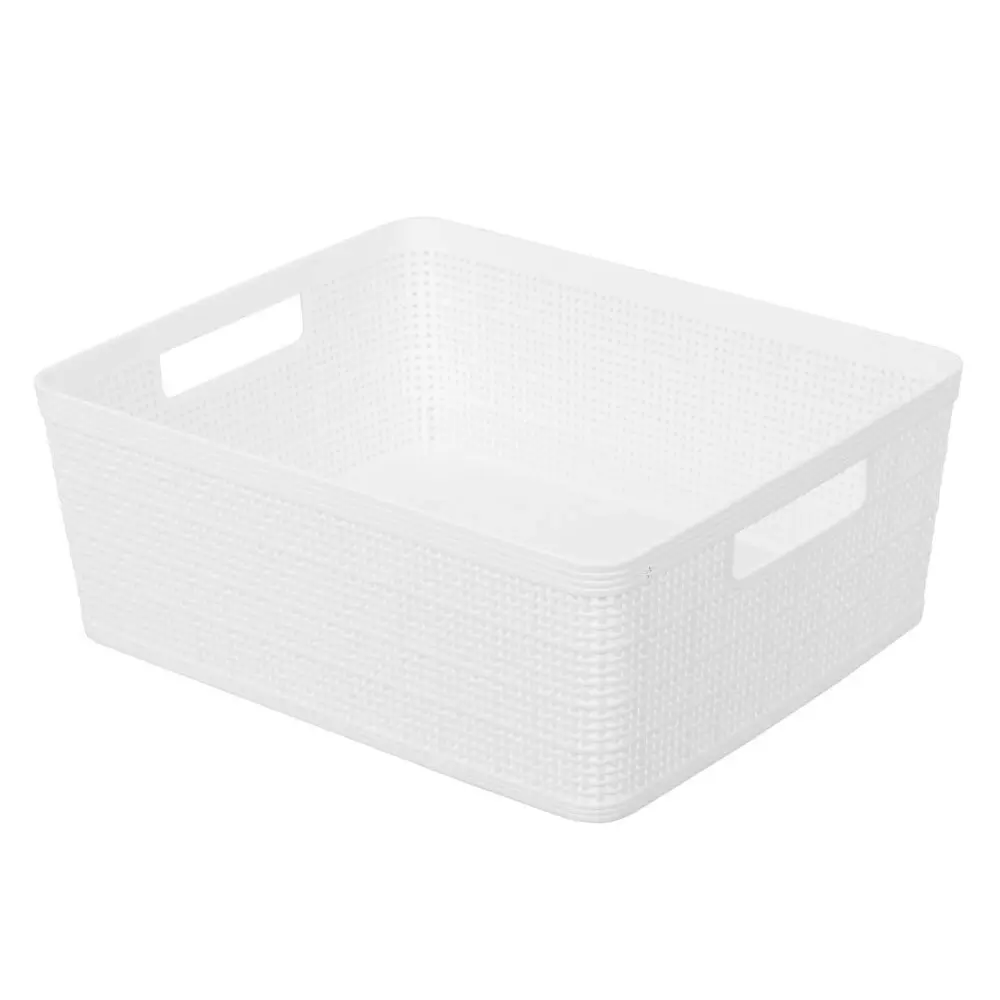 2PK Boxsweden 35.5cm Ivy Weave Basket Storage Organiser Container Large Assort