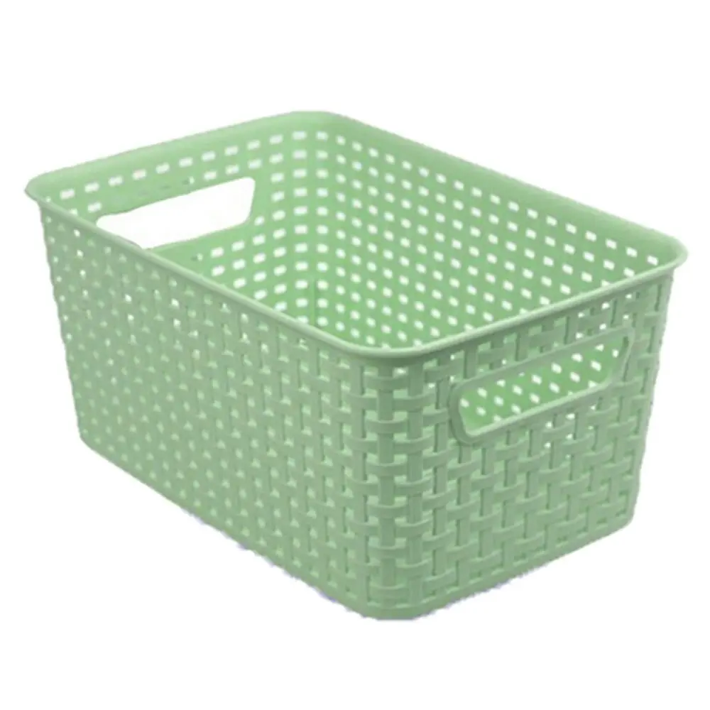 3x Boxsweden Woven Storage Basket 18.5cm w/ Handles Home Room Organiser Assort.