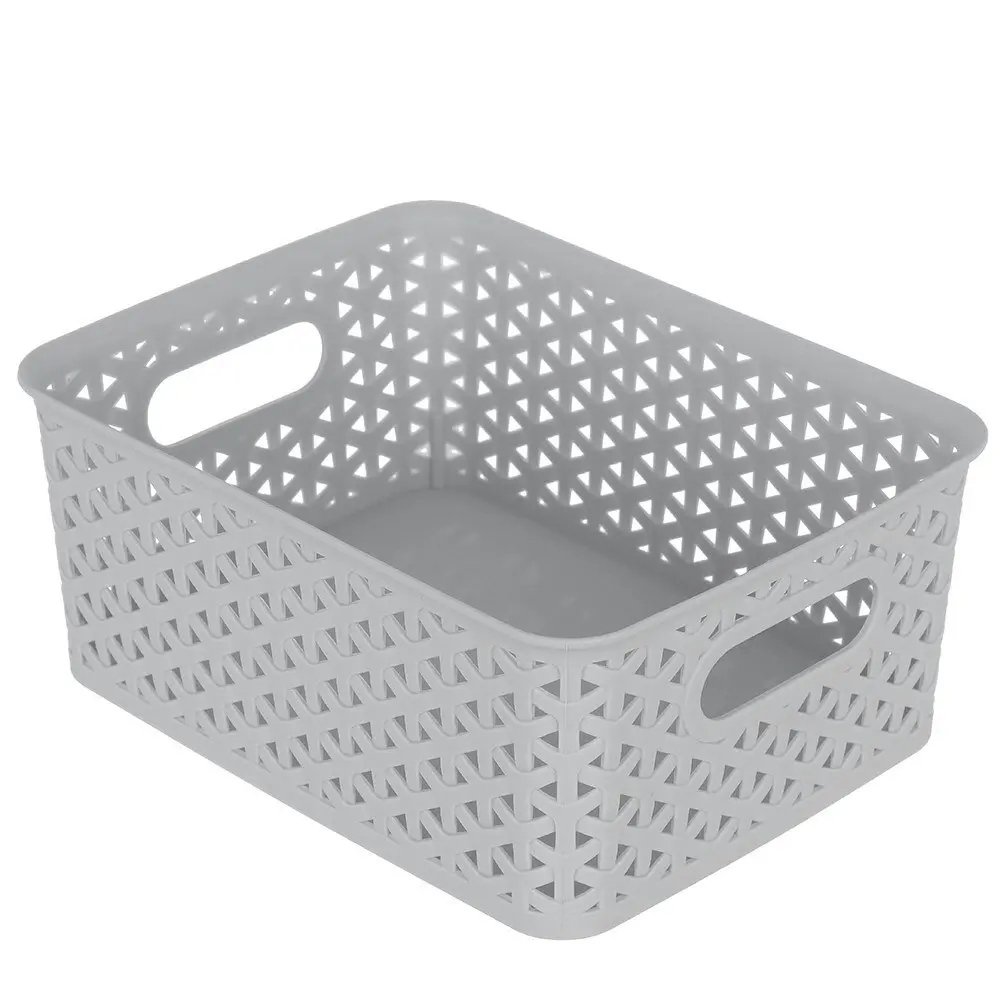 4x Boxsweden Organiser Basket Wicker Design 24.5cm Storage Box Containers Asst.