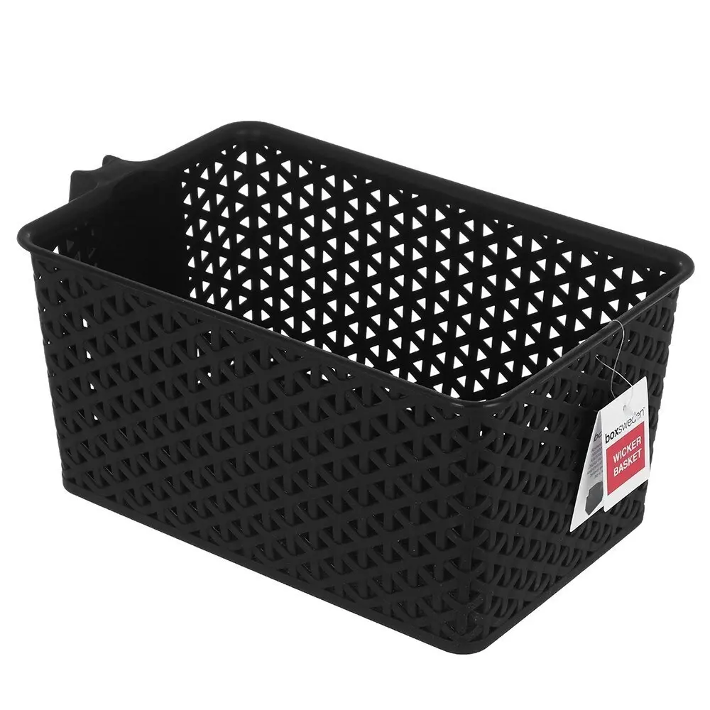 3x Boxsweden Easy Grab Basket Wicker Design 33cm Storage Container Baskets Asst