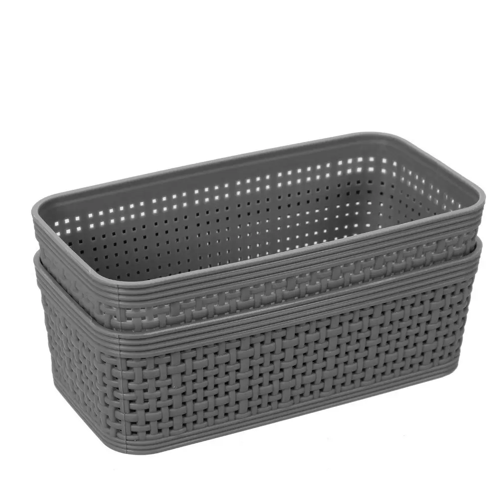 4x 2PK Boxsweden Ivy Weave Basket 18.5cm Home Storage Organiser Container Asst.