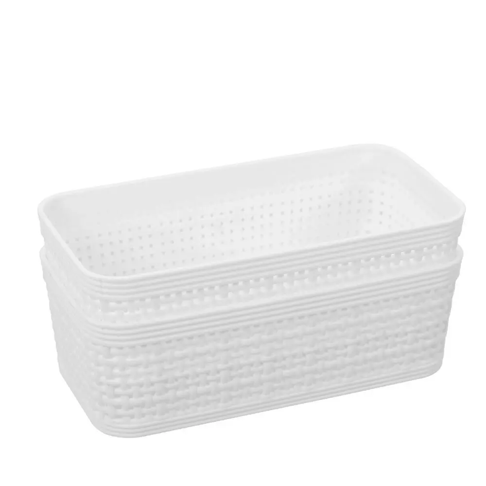 4x 2PK Boxsweden Ivy Weave Basket 18.5cm Home Storage Organiser Container Asst.