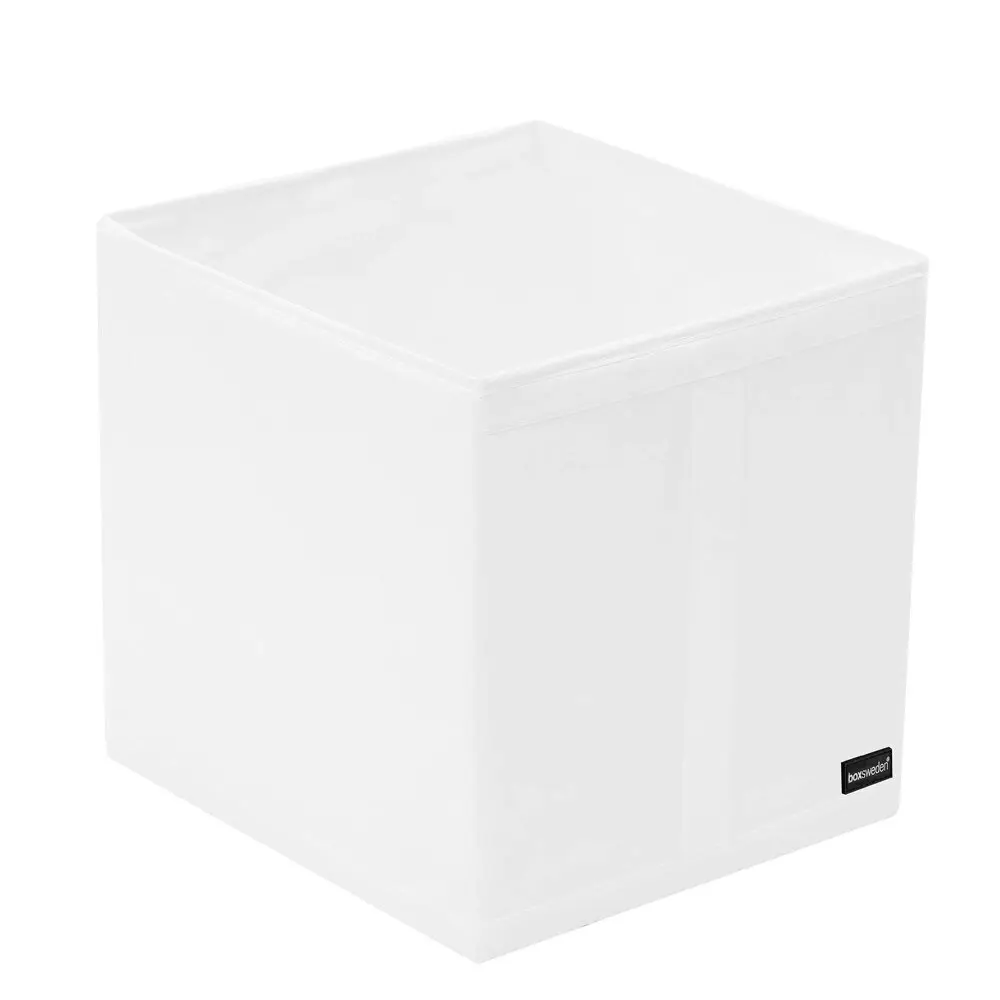 2x Boxsweden Kloset Storage Cube Large 34cm Organiser Box Container Holder WHT