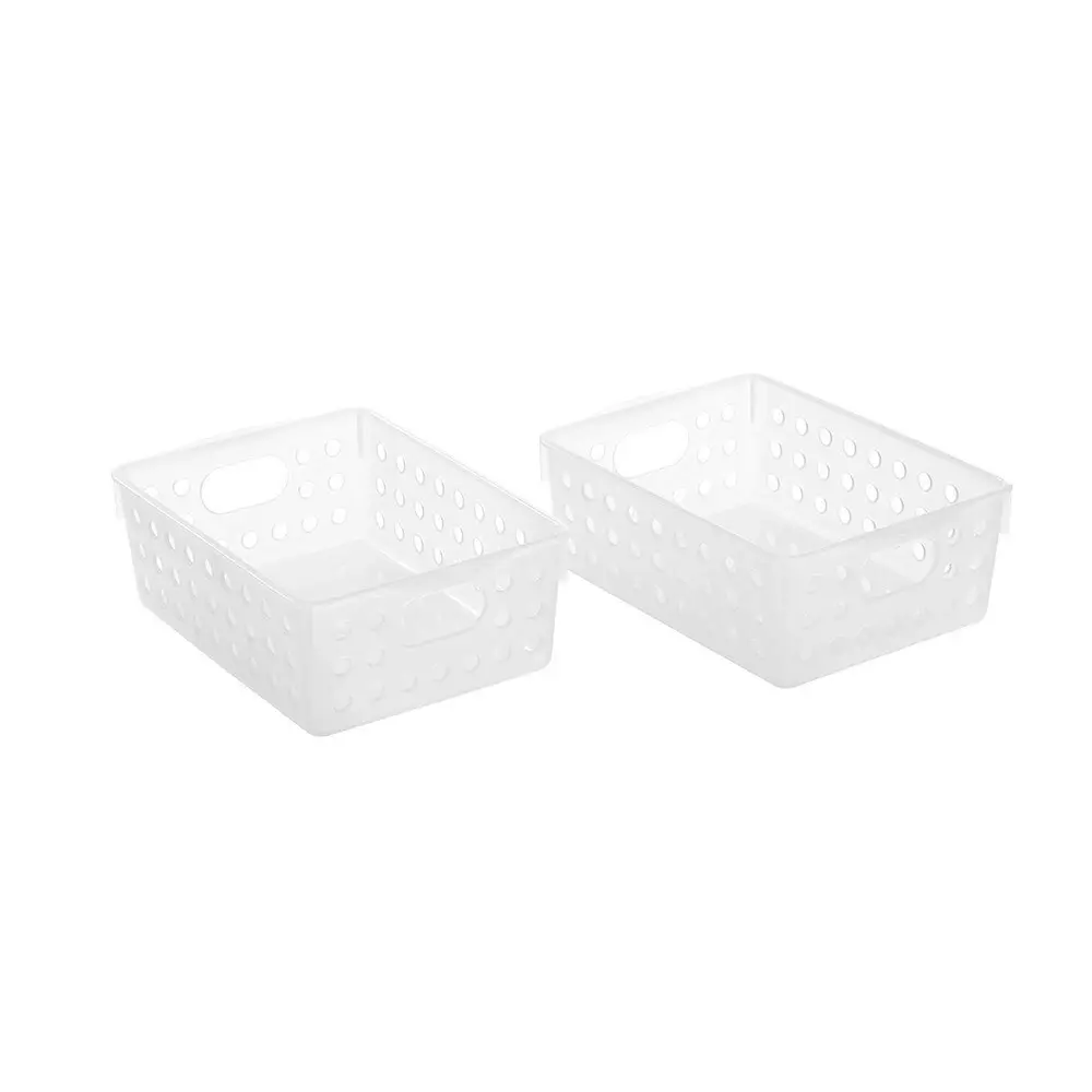 6x 2PK Boxsweden 17.5x12cm Mode Basket w/ Carry Handles Home Organiser Storage