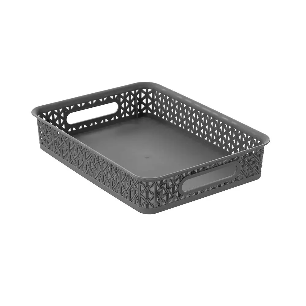 2PK Boxsweden 34.5x26cm Exo Organiser Basket Rectangular Storage Tray Assort