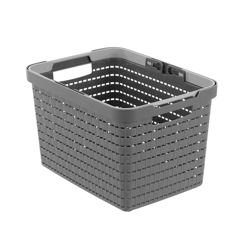 2x Boxsweden Large 35cm Logan Carry Basket Storage Organiser w/ Handle Assorted