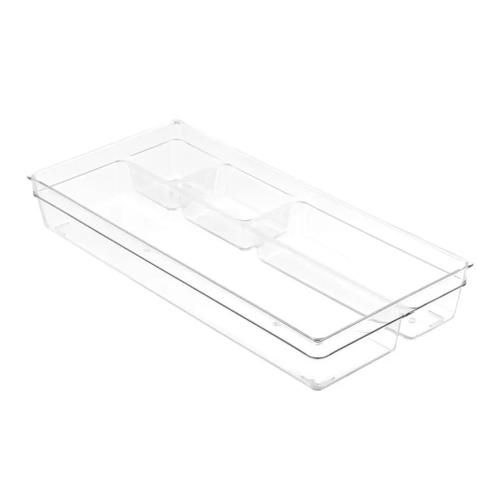 2x Boxsweden 39.5cm Crystal Nest 4-Section Tray Storage Holder/Organiser Clear