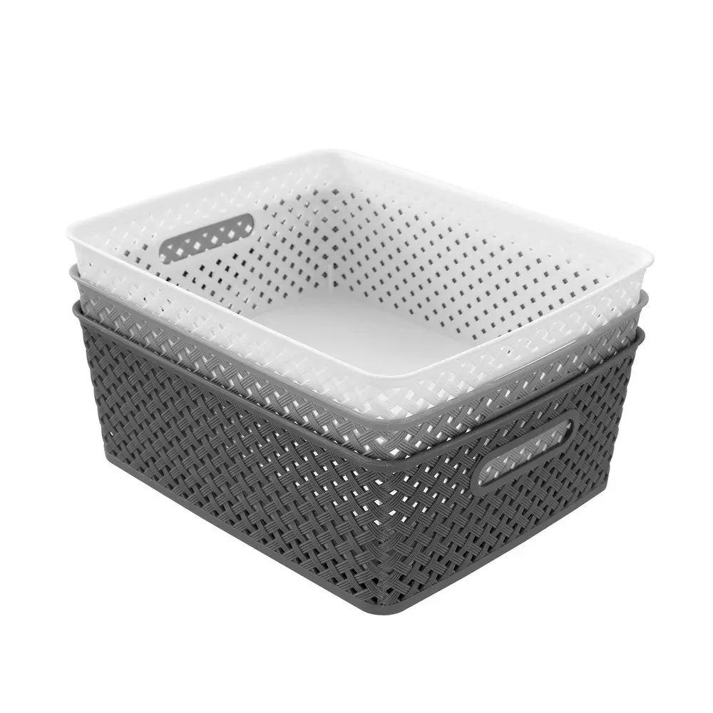 Boxsweden 35x29.5cm Weave Basket Cleaning Storage Organiser Container M Assort