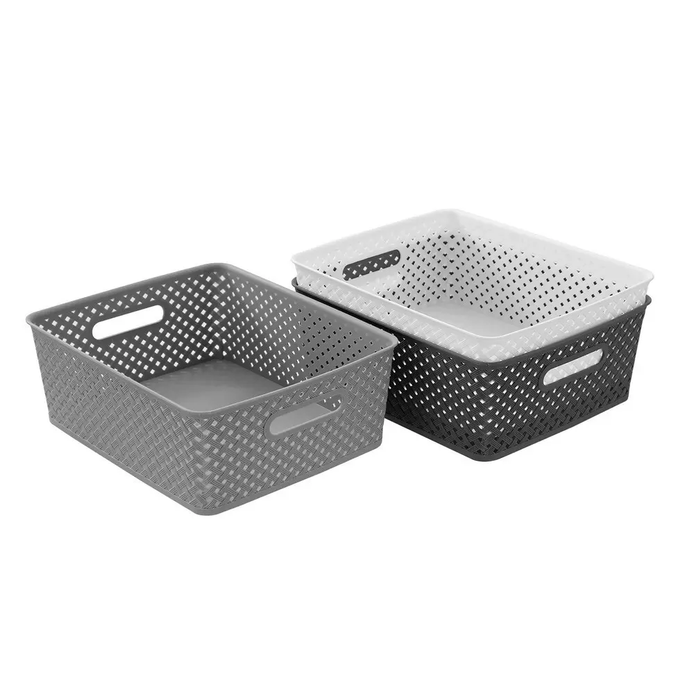 Boxsweden 35x29.5cm Weave Basket Cleaning Storage Organiser Container M Assort