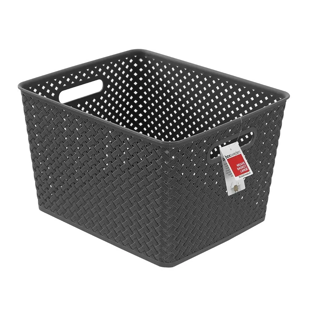 Boxsweden 35.5x29.5cm Weave Basket Cleaning Storage Organiser Container L Asst