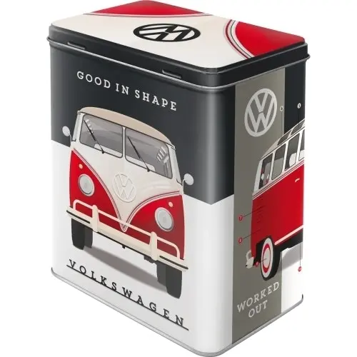 Nostalgic Art 20cm/3L Tin Box Storage VW Good In Shape Canister Organiser Large