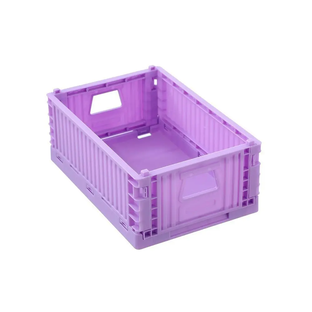 6 x Boxsweden 21x14cm Foldaway Crate Organiser Home Storage Container Assorted