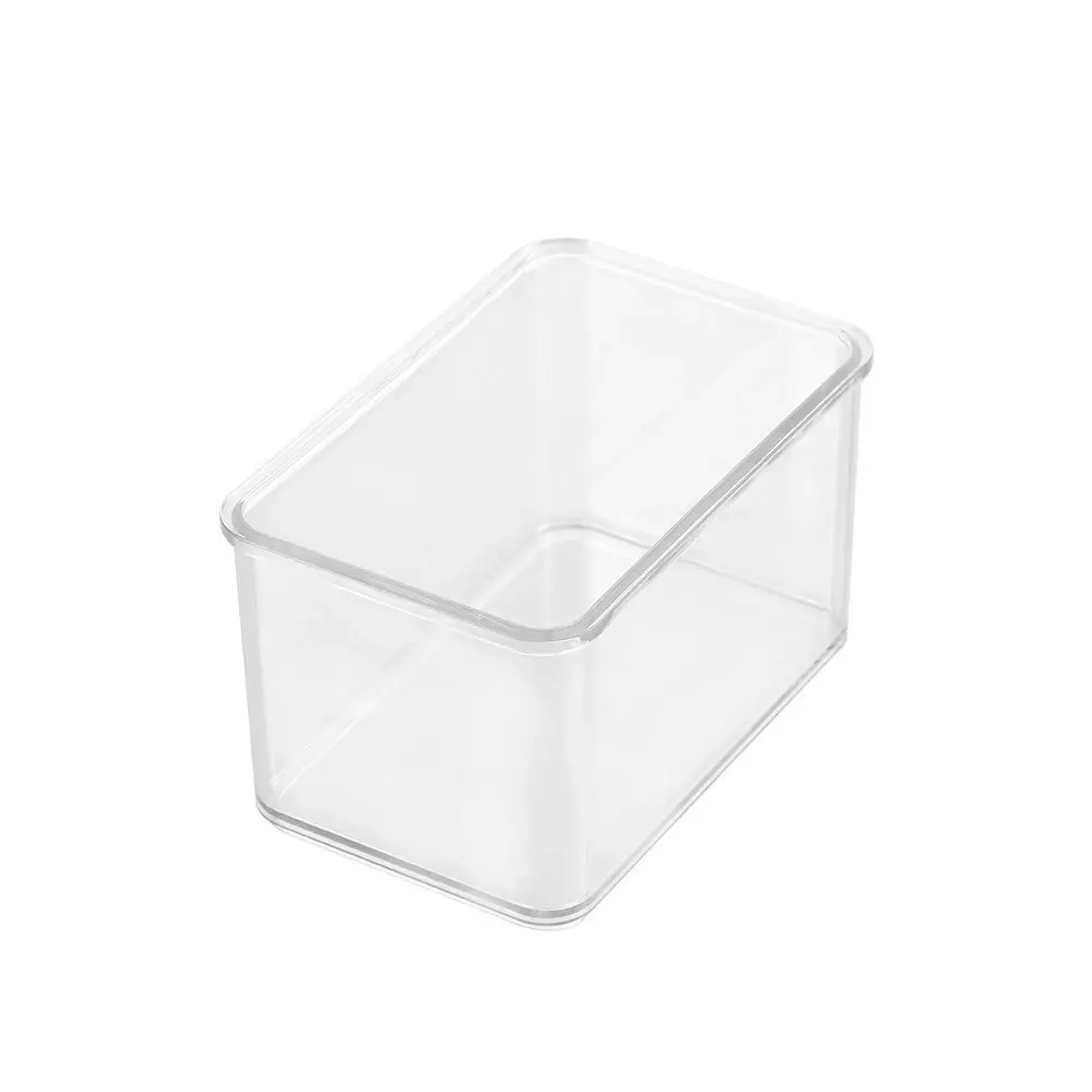 12x Boxsweden 12cm Crystal Stackable Tray Storage Home Container Organiser Clear