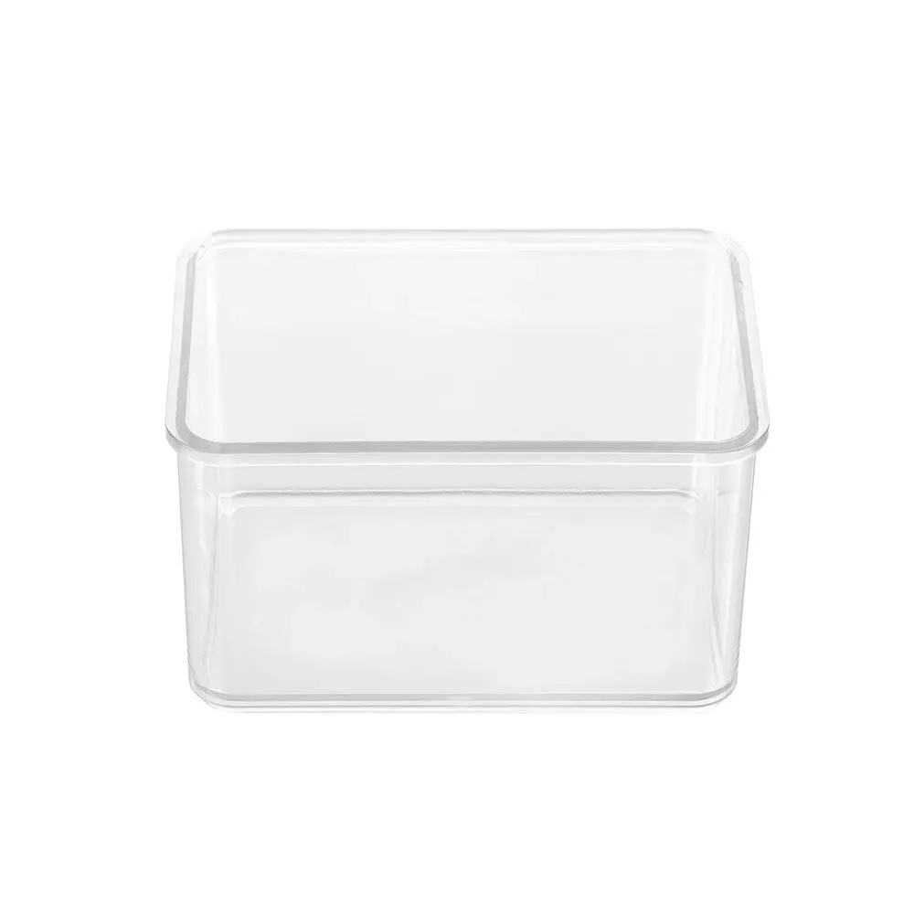 12x Boxsweden 12cm Crystal Stackable Tray Storage Home Container Organiser Clear