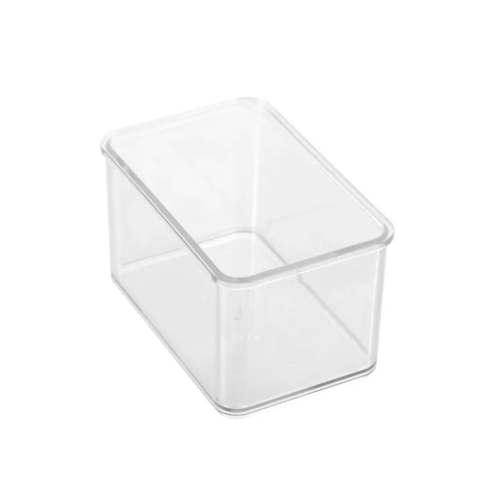 12x Boxsweden 12cm Crystal Stackable Tray Storage Home Container Organiser Clear