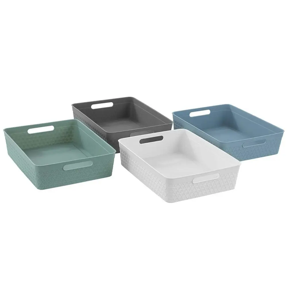 4x Boxsweden Trinity 32cm Basket Organiser Storage/Container w/ Handle Assorted