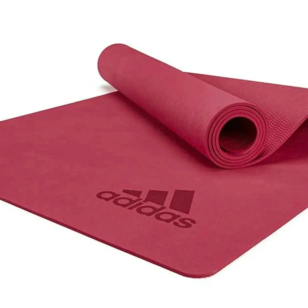 Adidas Premium 5mm Thickness Yoga Excersice Mat/Pad Mystery Ruby Pilates/Gym