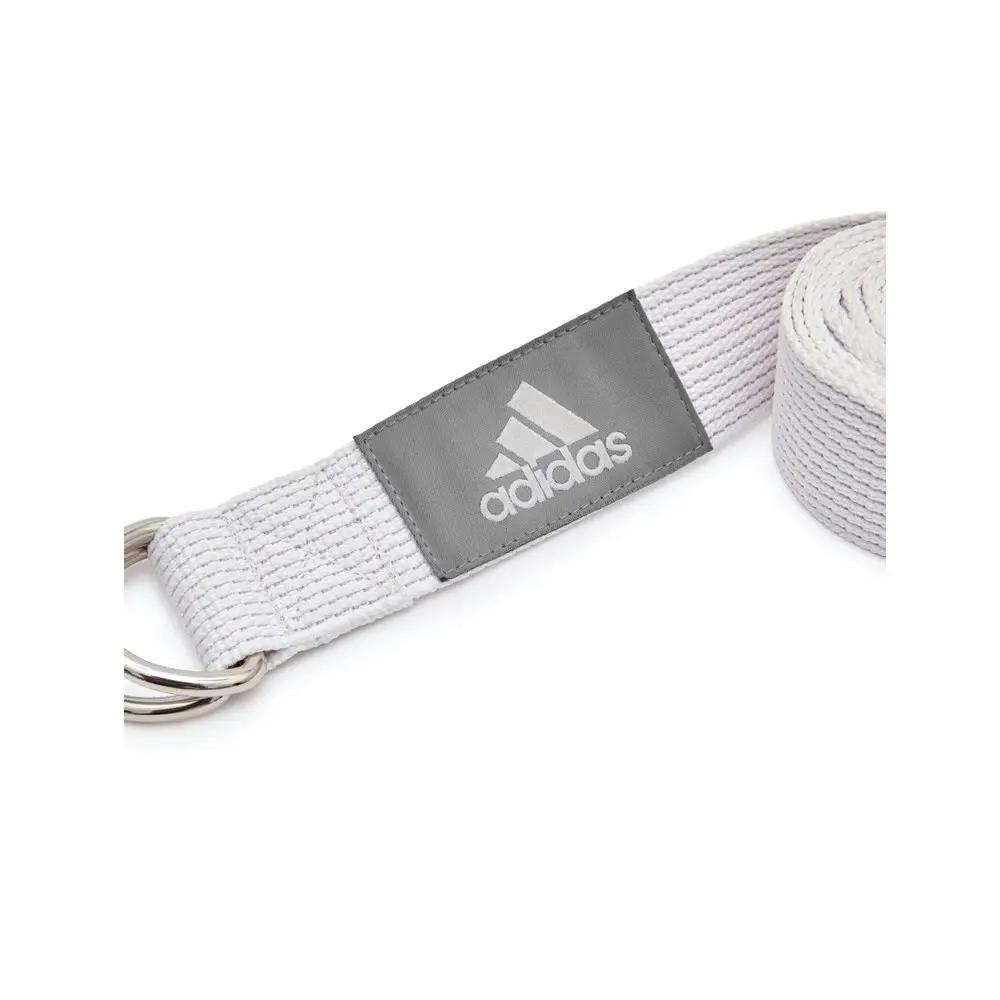 Adidas 2.5m Yoga Adjustable Training/Fitness Band Home/Gym Exercise Strap White